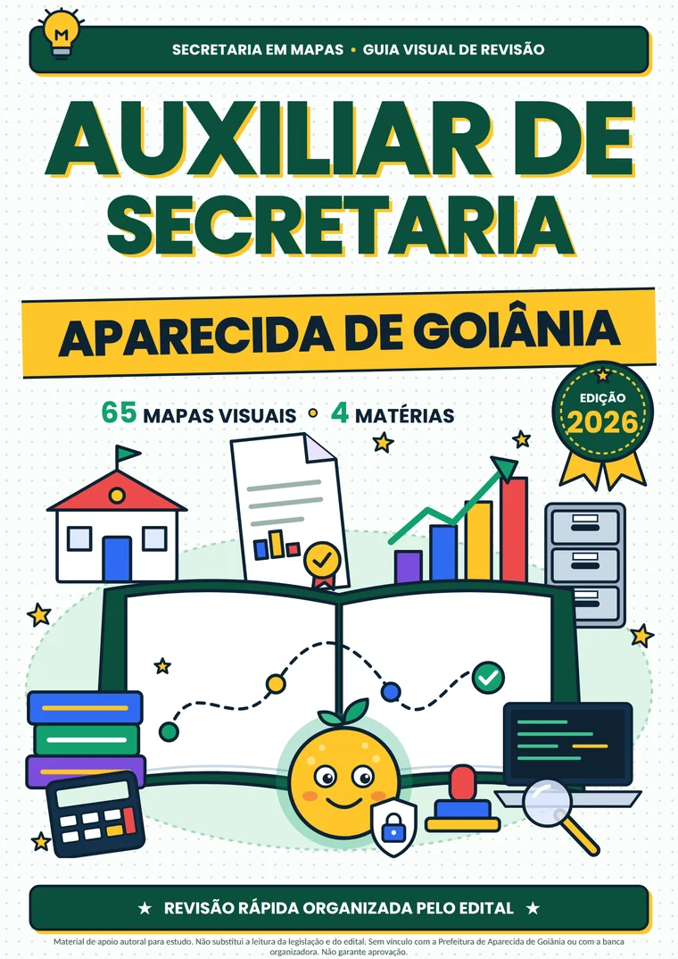 Capa do ebook Secretaria em Mapas: Auxiliar de Secretaria de Aparecida de Goiânia